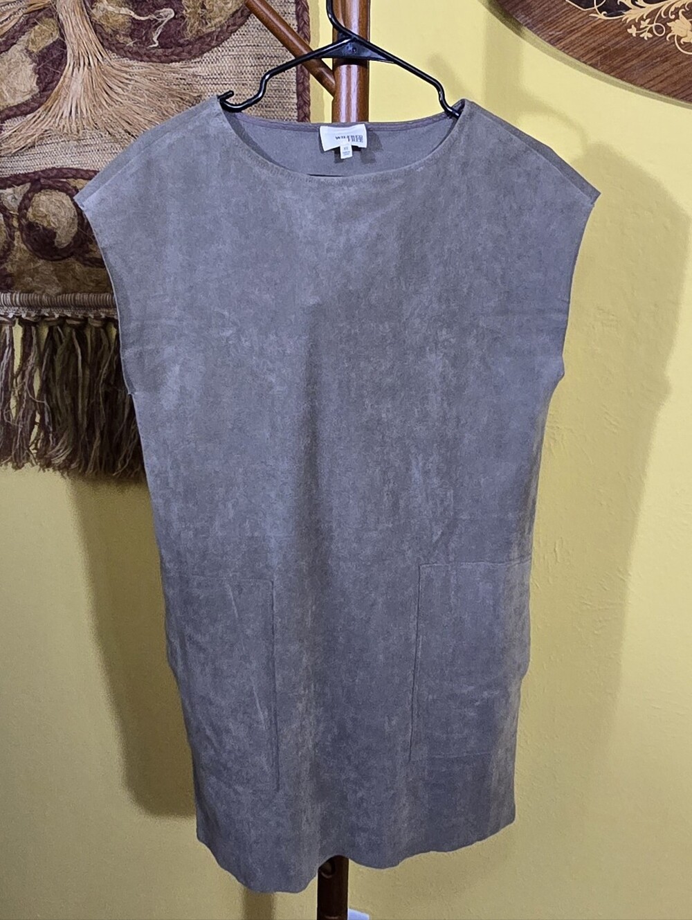 Aritzia Wilfred Free Nori Vegan Suede Dress Sz XS-M